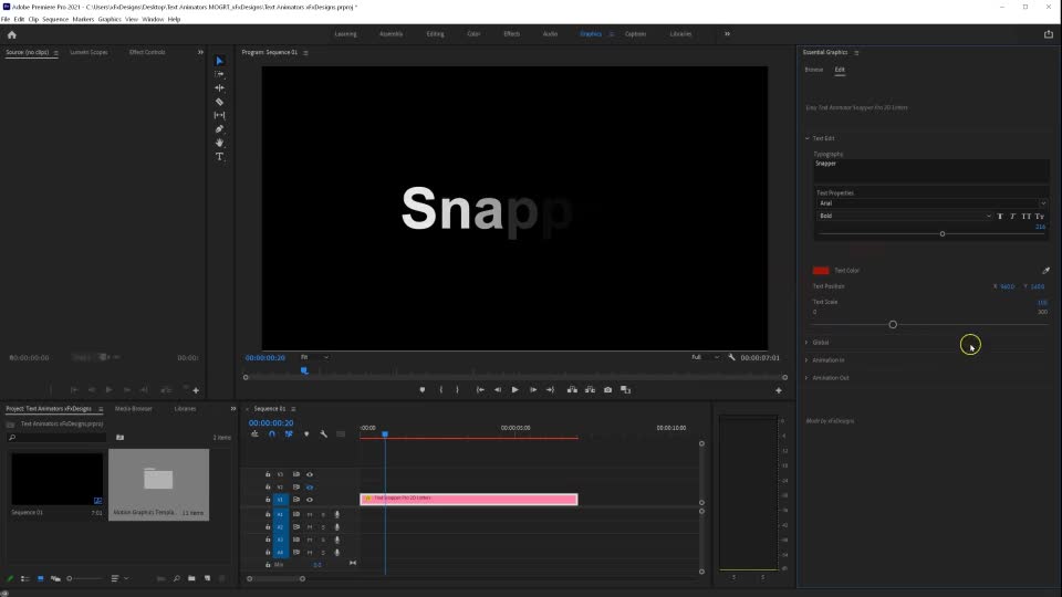 Snapper Text Animator For Premiere Pro MOGRT Videohive 37329435 Premiere Pro Image 2