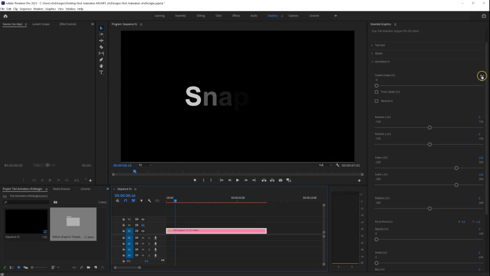 Snapper Text Animator For Premiere Pro MOGRT Videohive 37329435 Premiere Pro Image 3