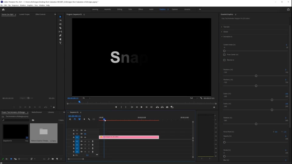 Snapper Text Animator For Premiere Pro MOGRT Videohive 37329435 Premiere Pro Image 4