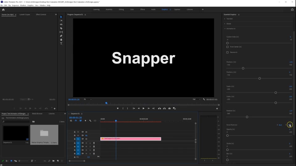 Snapper Text Animator For Premiere Pro MOGRT Videohive 37329435 Premiere Pro Image 5