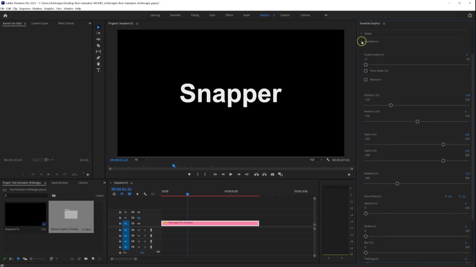 Snapper Text Animator For Premiere Pro MOGRT Videohive 37329435 Premiere Pro Image 6
