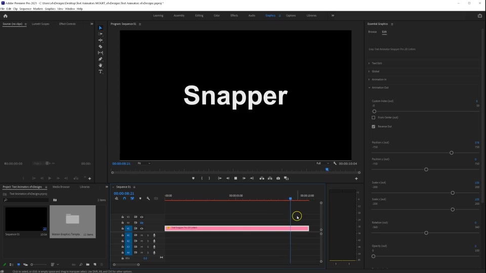 Snapper Text Animator For Premiere Pro MOGRT Videohive 37329435 Premiere Pro Image 7