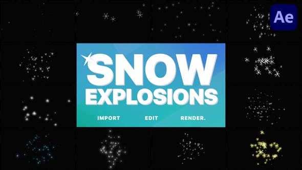 Snow Explosions | Premiere Pro MOGRT - Download Videohive 29521579