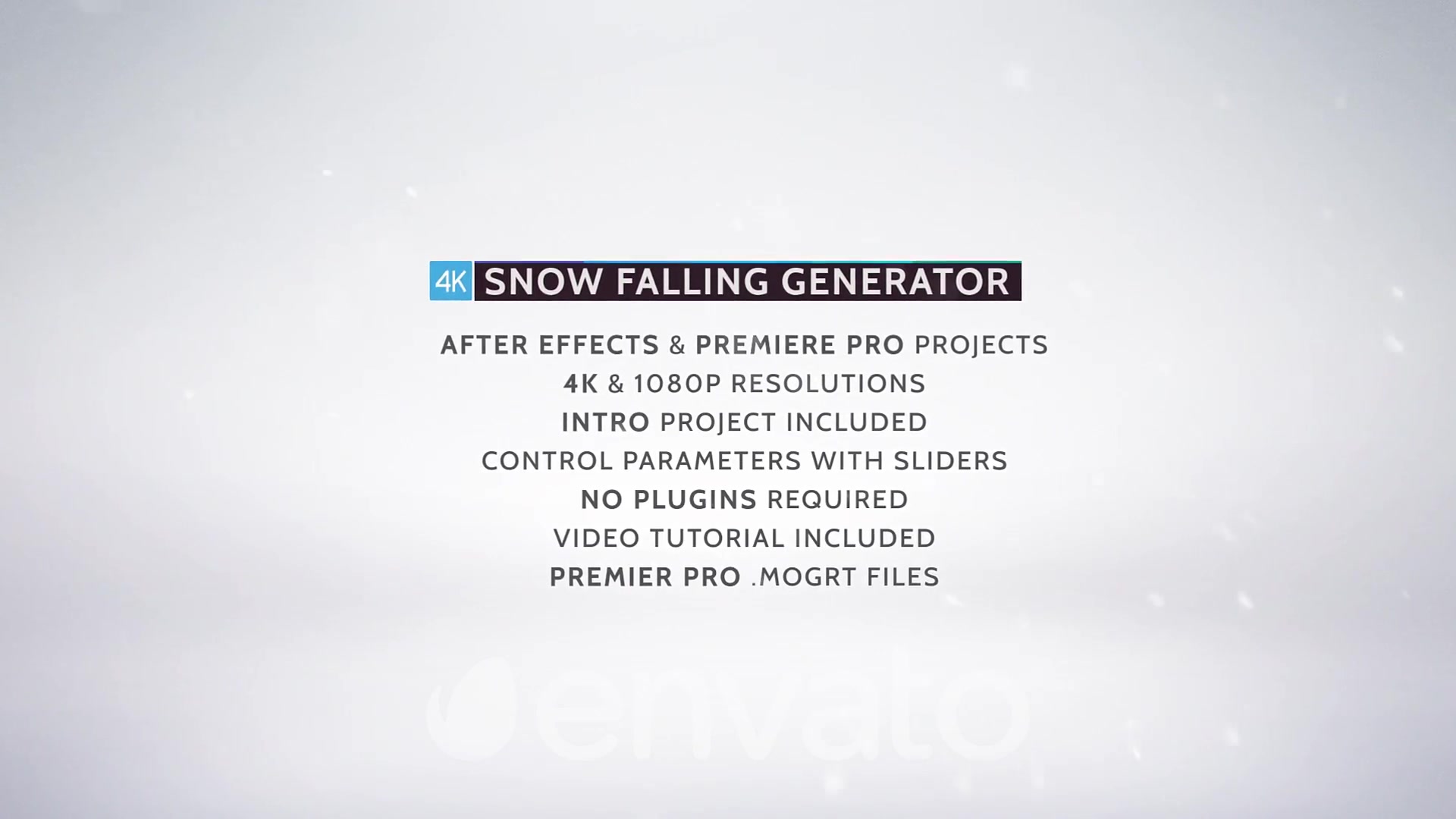 Snow Falling Generator Videohive 22857083 After Effects Image 12