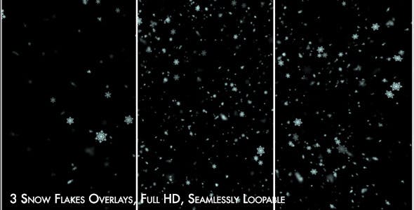 Snow Flakes Overlays Pack - Download 6314154 Videohive