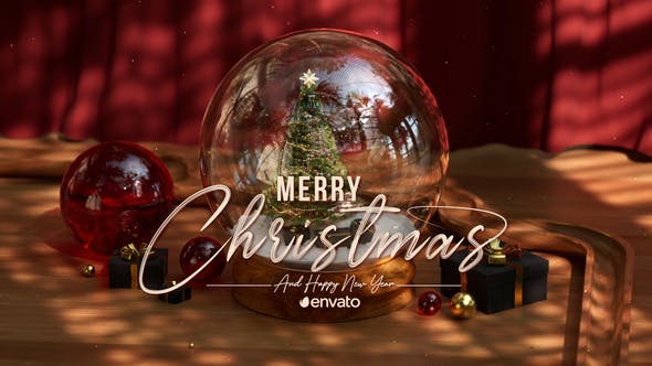 Snow Globe Christmas Logo - Videohive Download 49451676