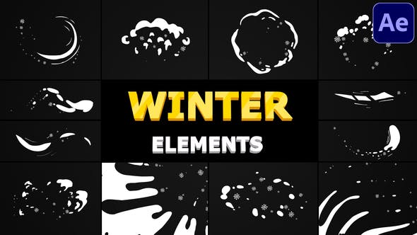 Snow Motion Elements | After Effects - Videohive 29508255 Download