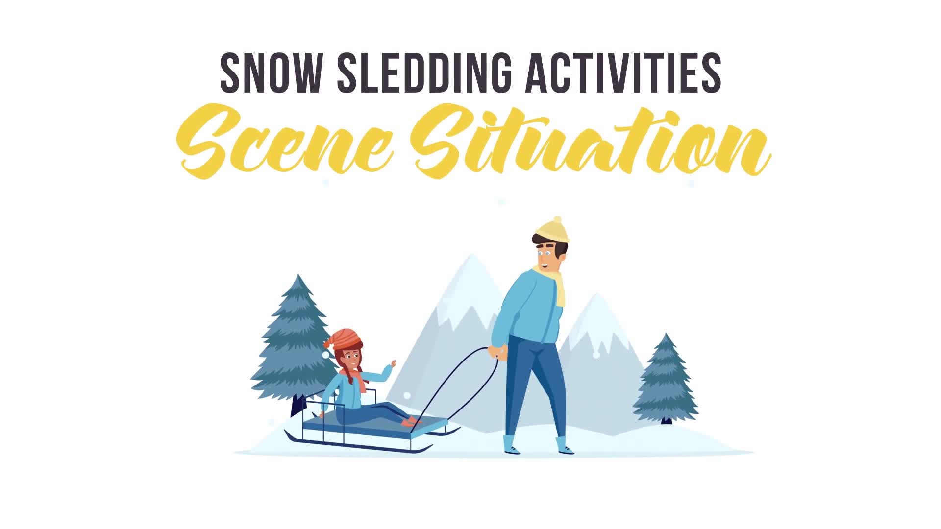 Snow sledding activities Scene Situation Videohive 29247011 After Effects Image 1