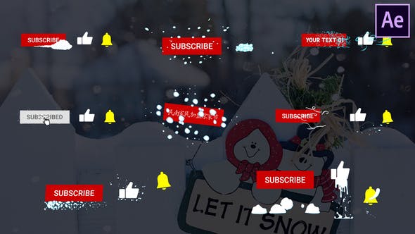 Snow Subscribes | After Effects - Videohive Download 25369488