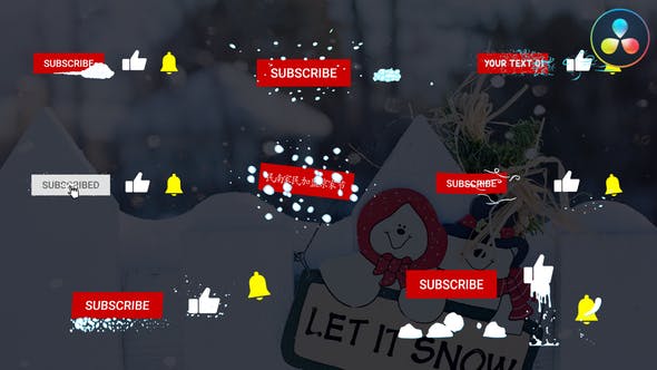 Snow Subscribes | DaVinci Resolve - Videohive 35260207 Download