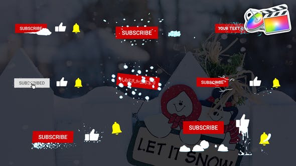 Snow Subscribes | FCPX - Download Videohive 25399668