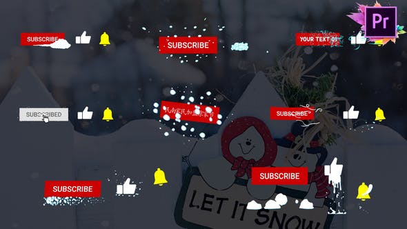 Snow Subscribes | Premiere Pro MOGRT - Videohive Download 25382256