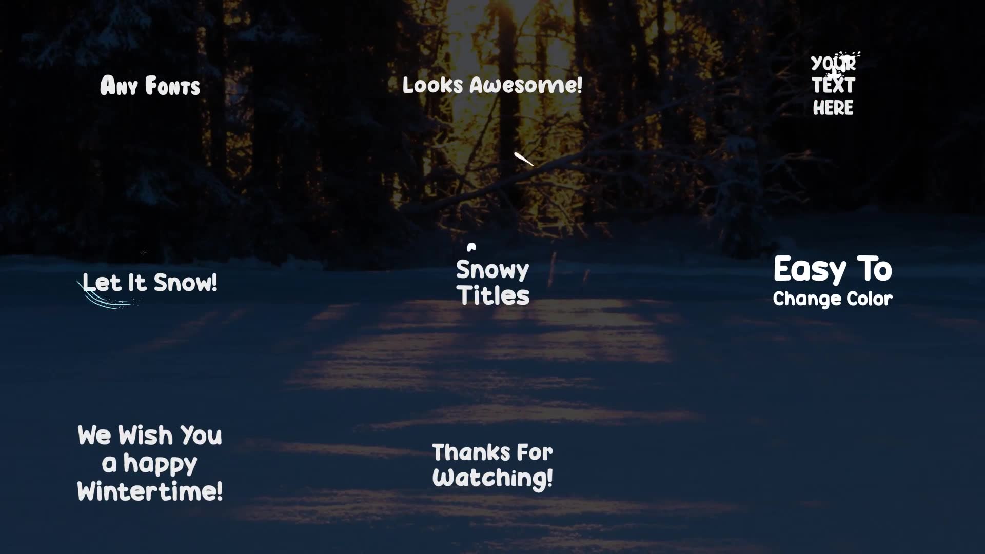 Snow Titles | After Effects Videohive 25400187 After Effects Image 12