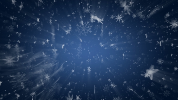 Snowflakes and Stars on the Blue - Download Videohive 21244658