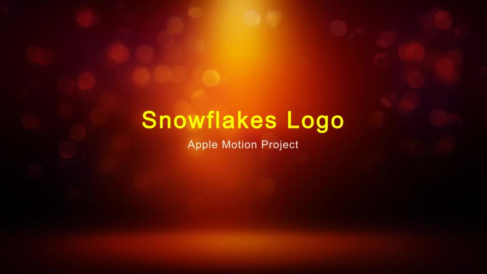 Snowflakes Logo Apple Motion - Download Videohive 18705444