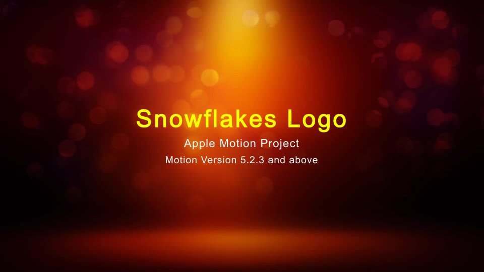 Snowflakes Logo Apple Motion - Download Videohive 18705444