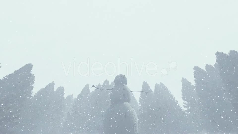 Snowman In Heavy Snowfall - Download Videohive 20850380