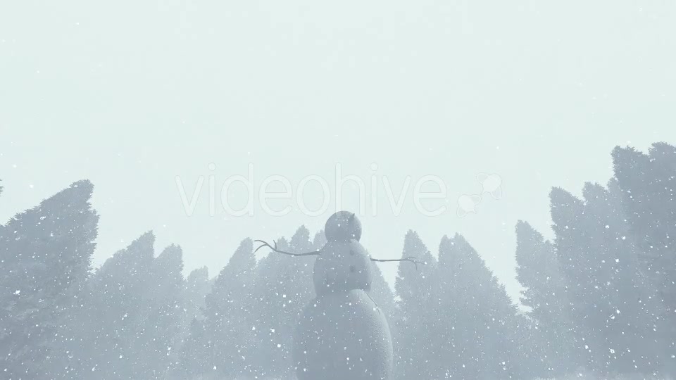 Snowman In Heavy Snowfall - Download Videohive 20850380
