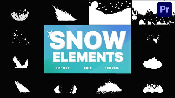 Snowy Elements | Premiere Pro MOGRT - Download Videohive 29621300