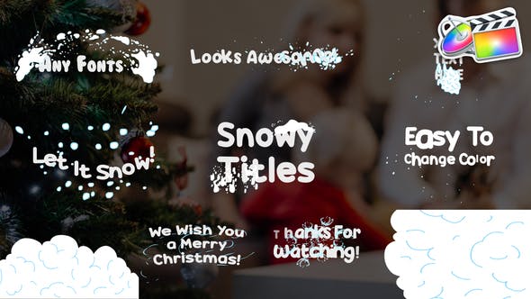Snowy Titles | FCPX - Download 25382372 Videohive