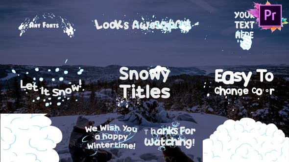 Snowy Titles | Premiere Pro MOGRT - Download 25437018 Videohive
