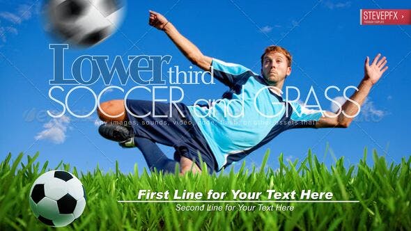 Soccer and Growing Green Grass Lower Third - Download 5396211 Videohive