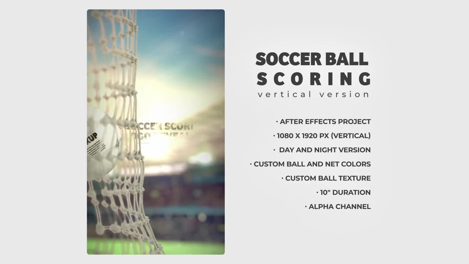 Soccer Ball Scoring Logo Reveal Intro Opener Vertical Videohive 34615444 After Effects Image 1