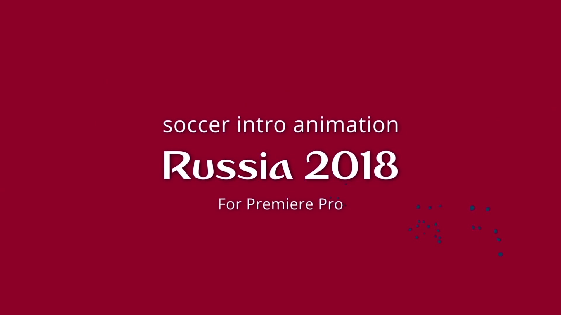 Soccer Intro Animation For Premiere Pro - Download Videohive 22032378