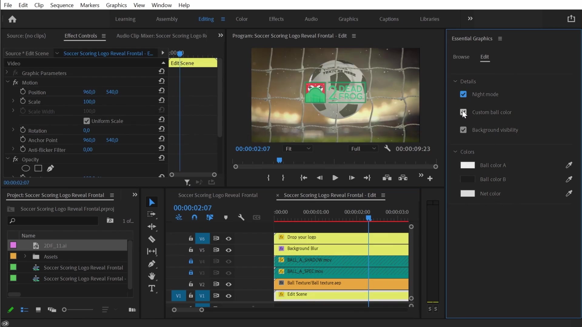 Soccer Scoring Logo Reveal Intro Opener Frontal Premiere Videohive 34527267 Premiere Pro Image 6