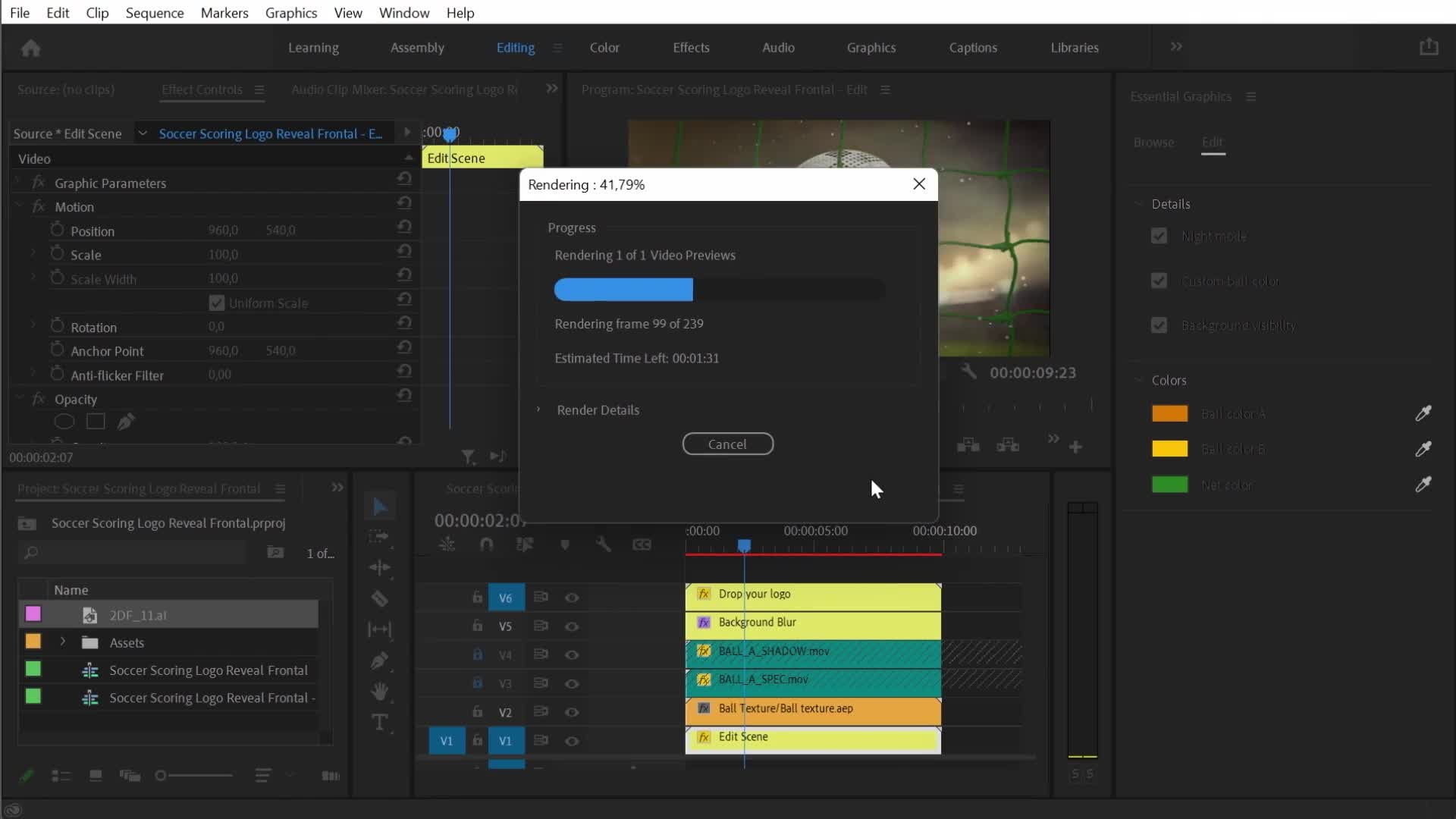 Soccer Scoring Logo Reveal Intro Opener Frontal Premiere Videohive 34527267 Premiere Pro Image 9