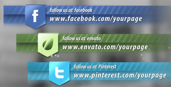 Social Flag Lower Third - Download Videohive 6079194