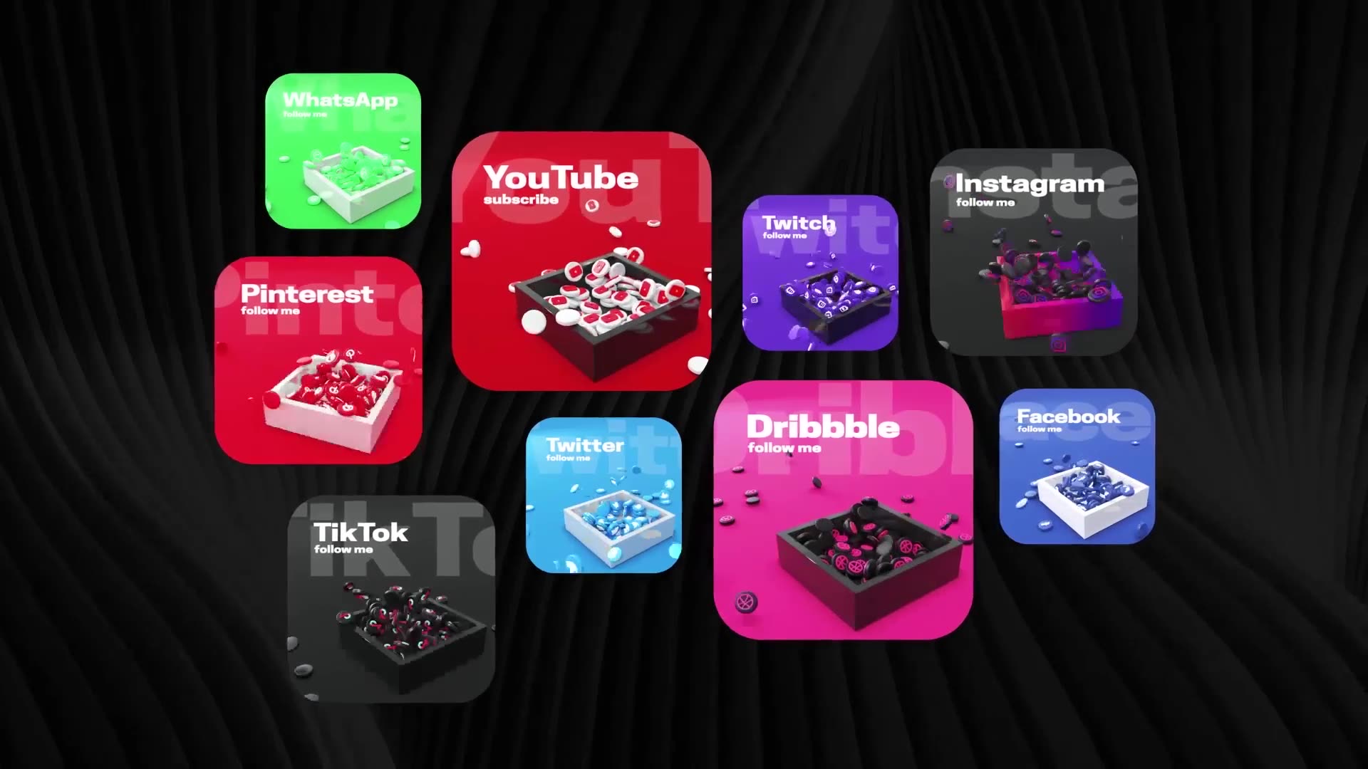 Social Icons Pack For Final Cut Pro Videohive 34502100 Apple Motion Image 2