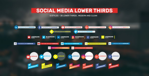 Social Lower Thirds - Download Videohive 19892660