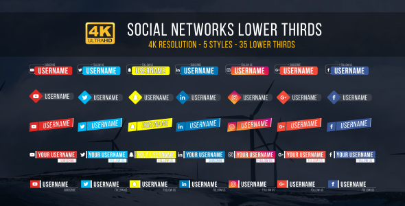 Social Lower Thirds - Download Videohive 20442744