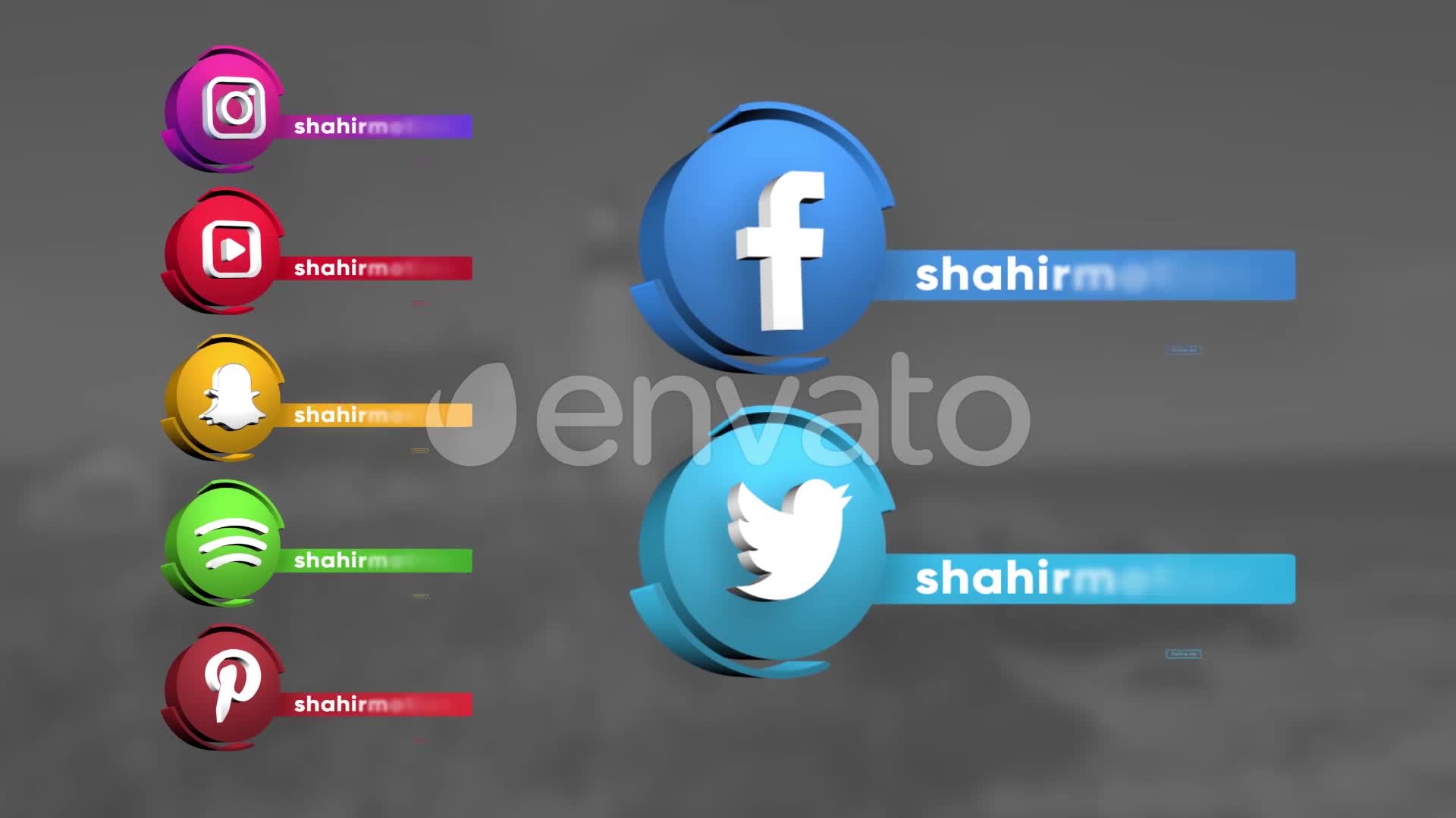 Social Media 3D Lowerthirds Videohive 30947077 After Effects Image 1