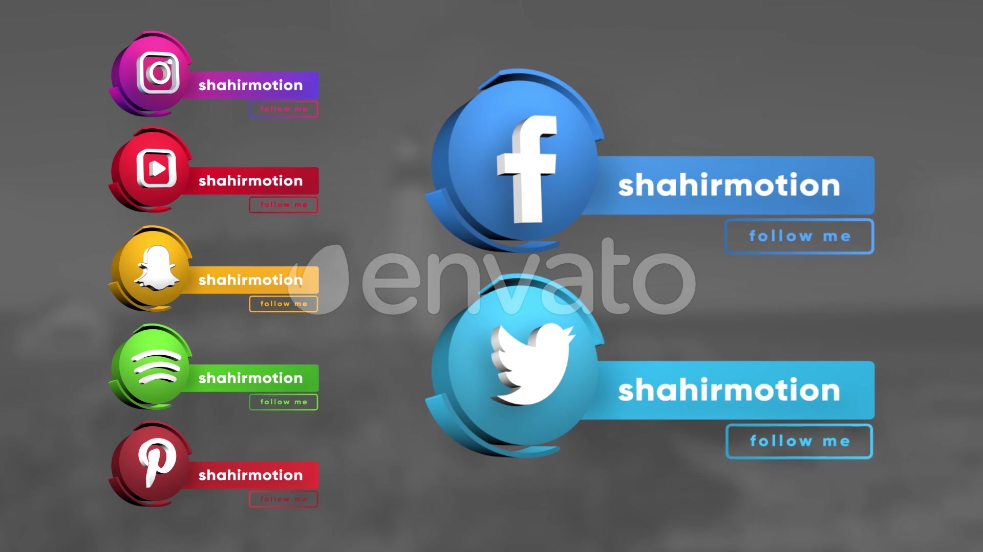 Social Media 3D Lowerthirds Videohive 30947077 After Effects Image 11