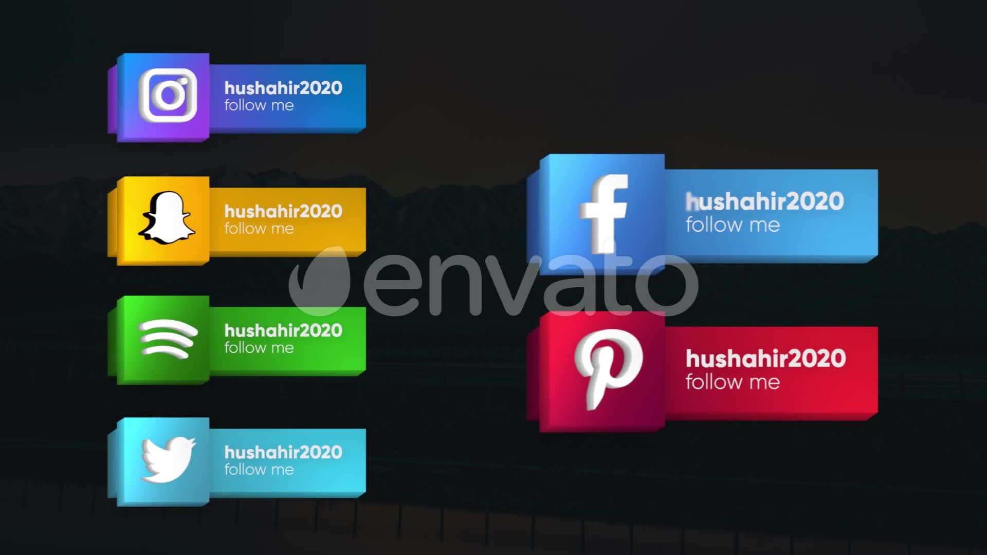 Social Media 3D Lowerthirds Videohive 25796661 Apple Motion Image 2