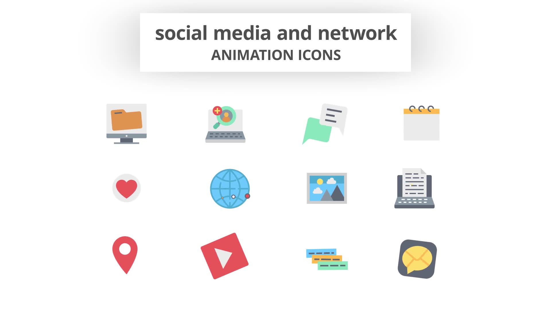 Social Media and Network Animation Icons Videohive 26635203 After Effects Image 10