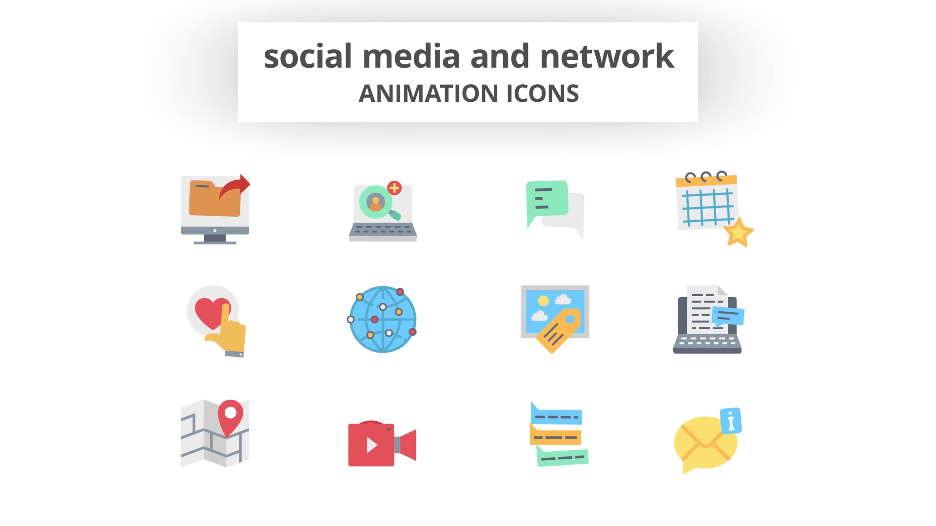 Social Media and Network Animation Icons Videohive 26635203 After Effects Image 6