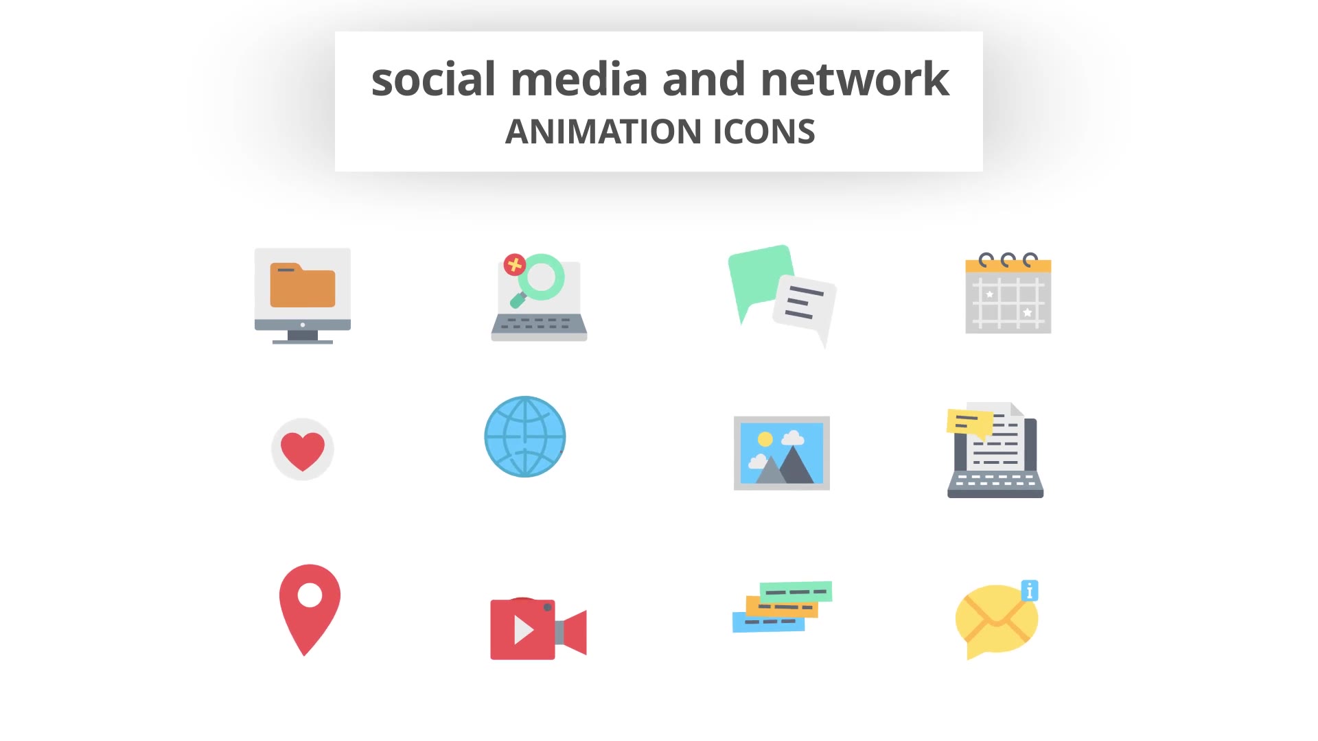 Social Media and Network Animation Icons Videohive 26635203 After Effects Image 7