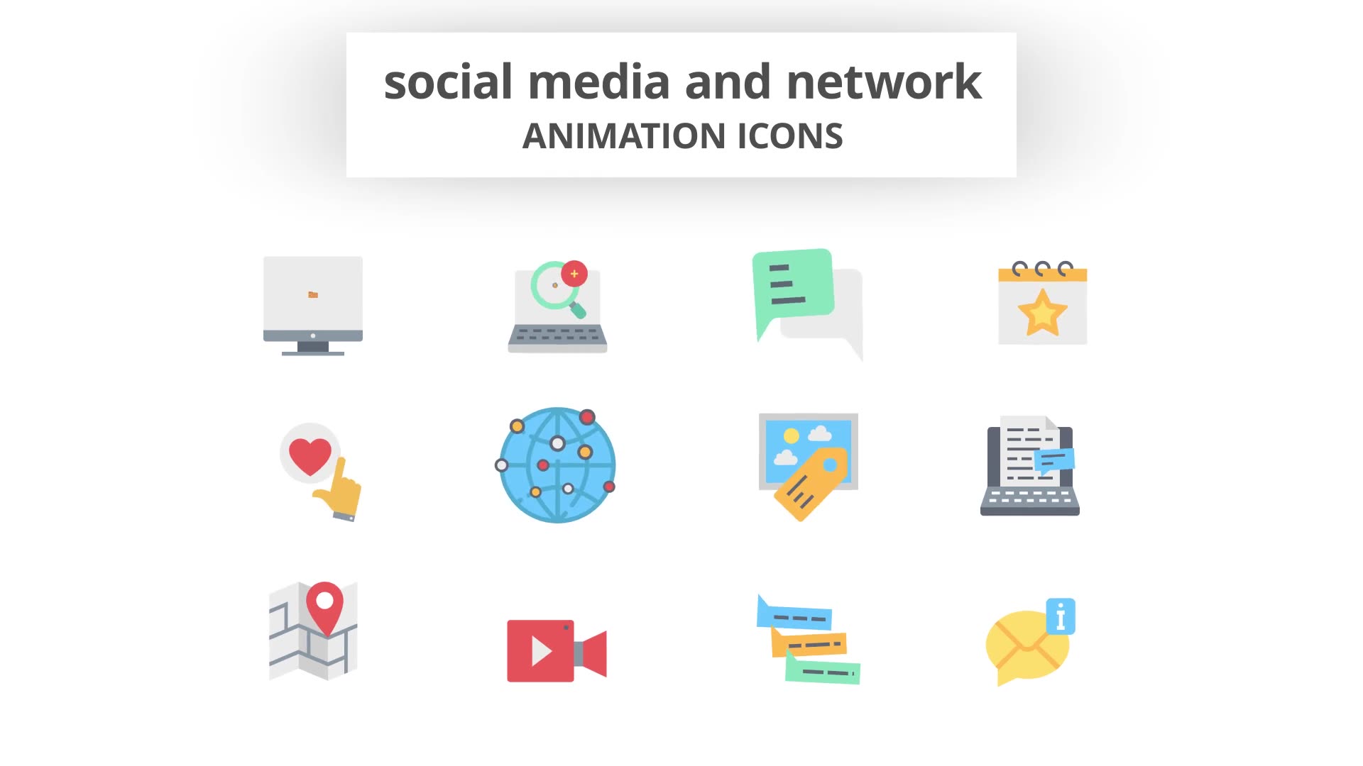 Social Media and Network Animation Icons Videohive 26635203 After Effects Image 9