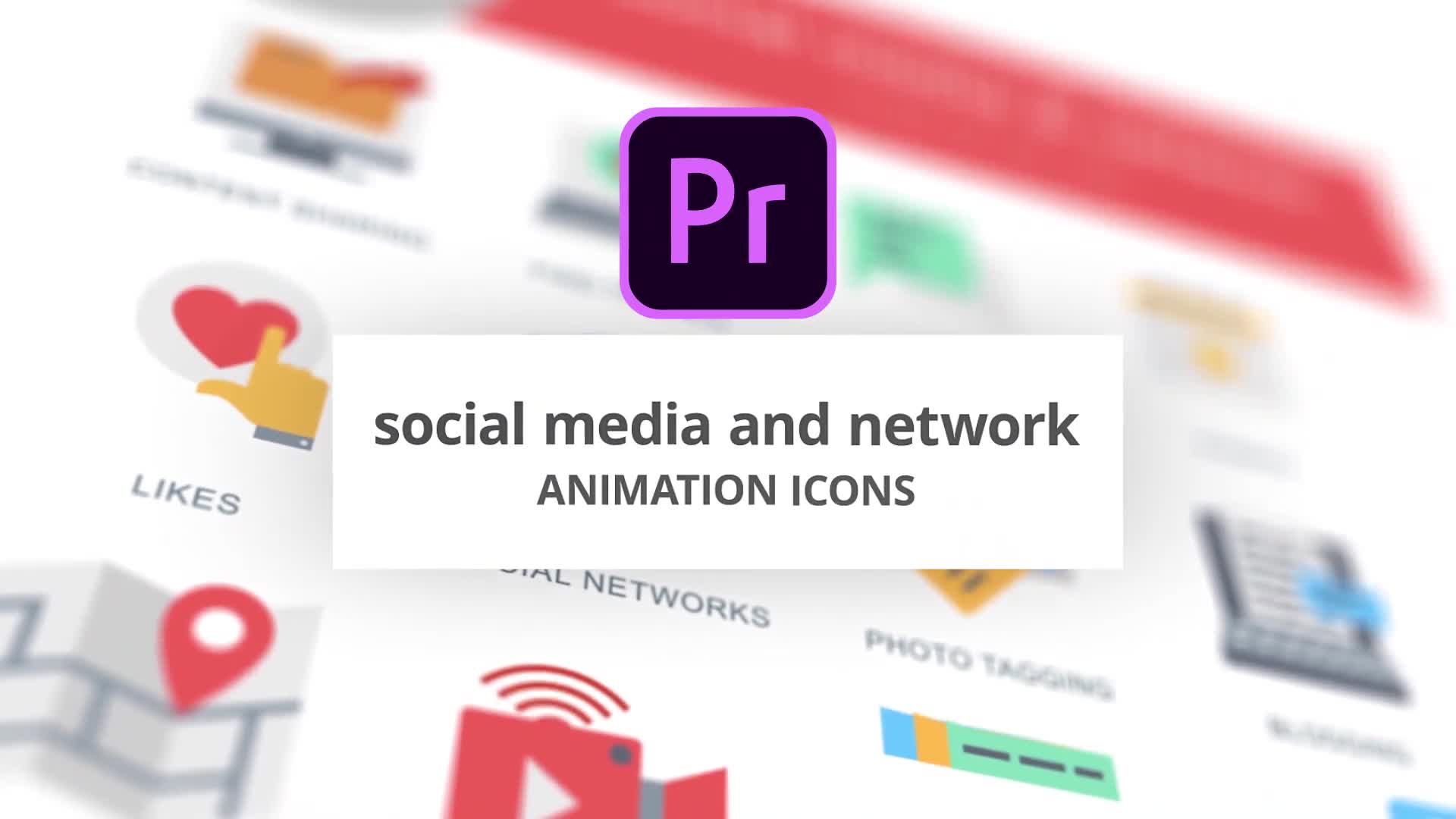 Social Media and Network Animation Icons (MOGRT) Videohive 26756357 Premiere Pro Image 1