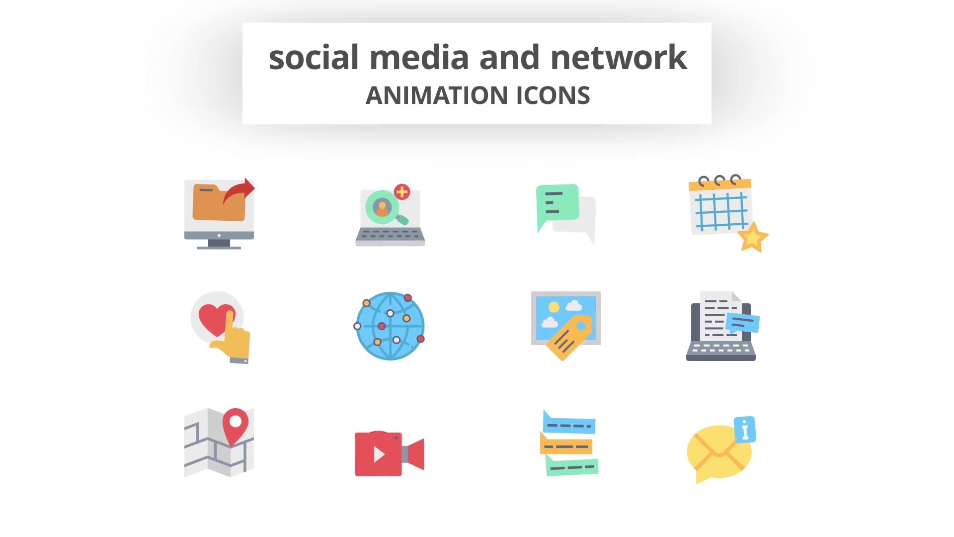 Social Media and Network Animation Icons (MOGRT) Videohive 26756357 Premiere Pro Image 6