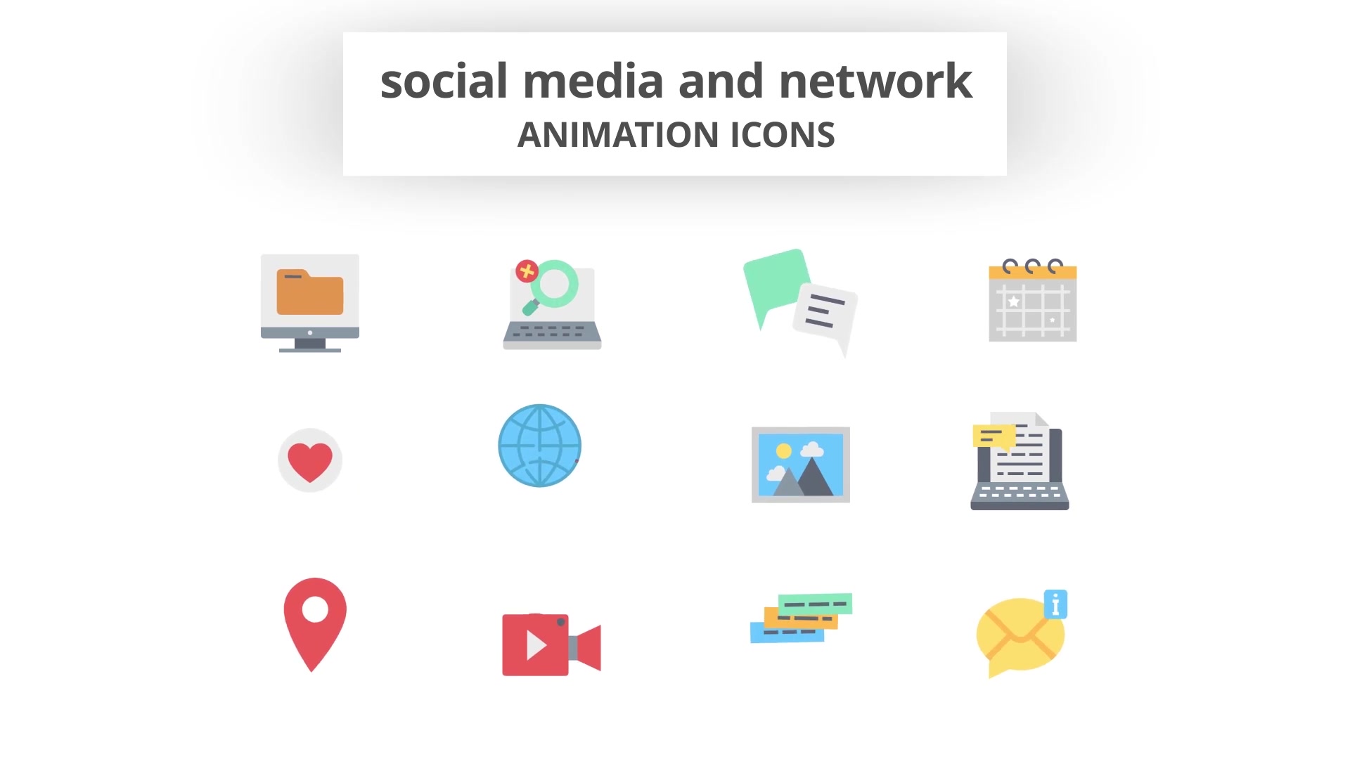 Social Media and Network Animation Icons (MOGRT) Videohive 26756357 Premiere Pro Image 7