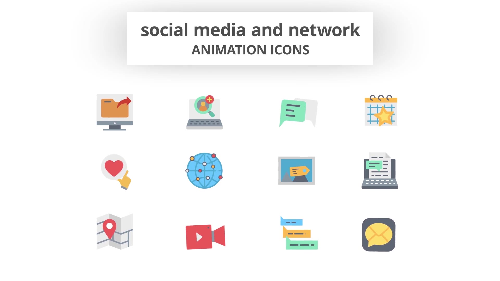 Social Media and Network Animation Icons (MOGRT) Videohive 26756357 Premiere Pro Image 8