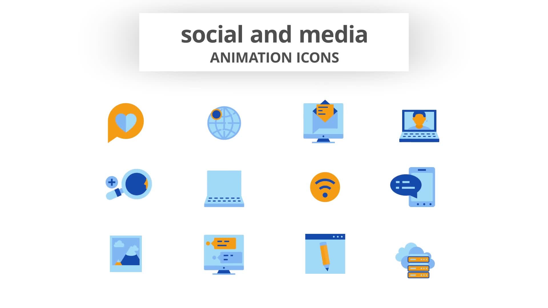 10 animated social icons free download after effects project