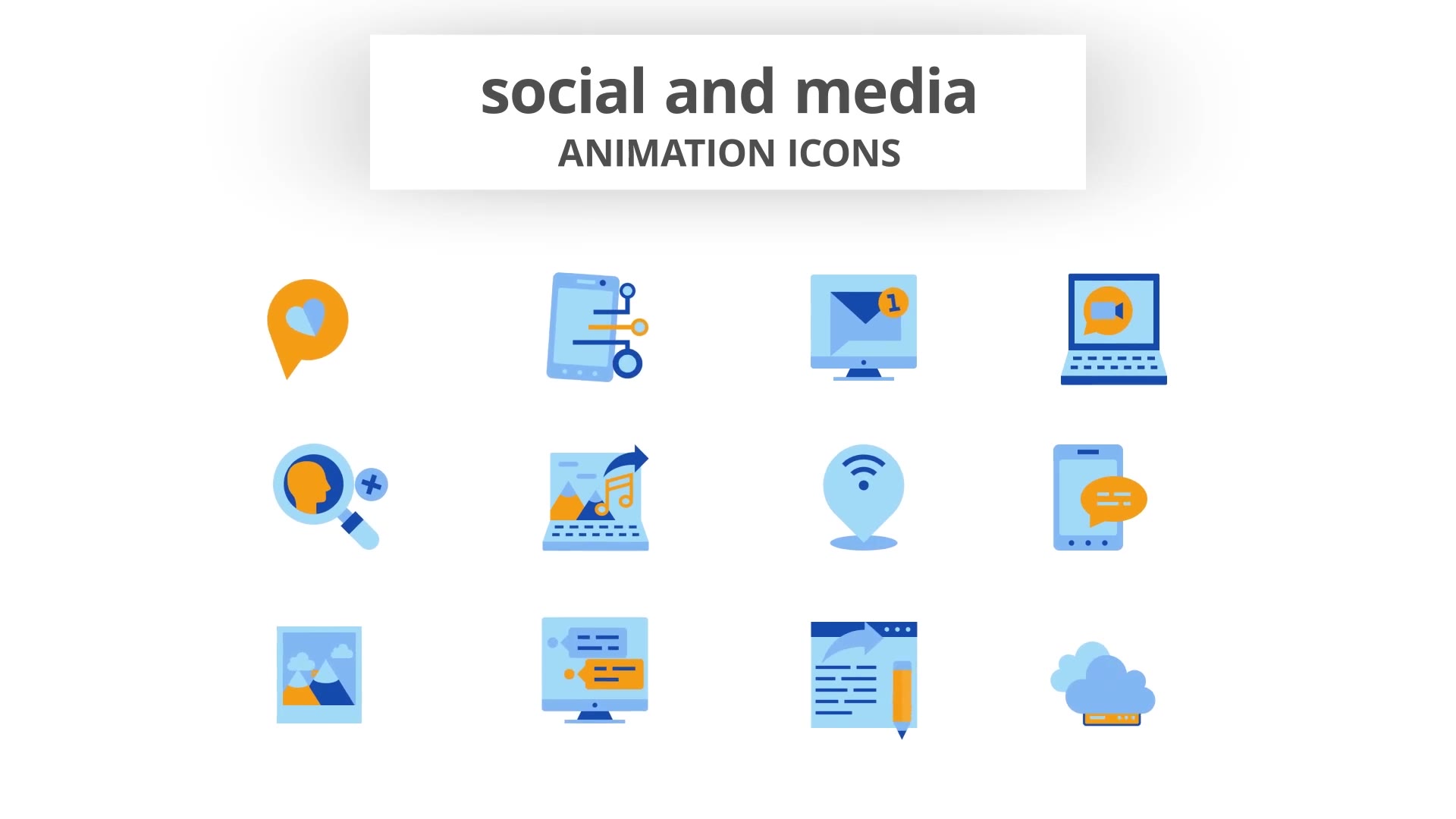 Social & Media Animation Icons Videohive 28168472 After Effects Image 6
