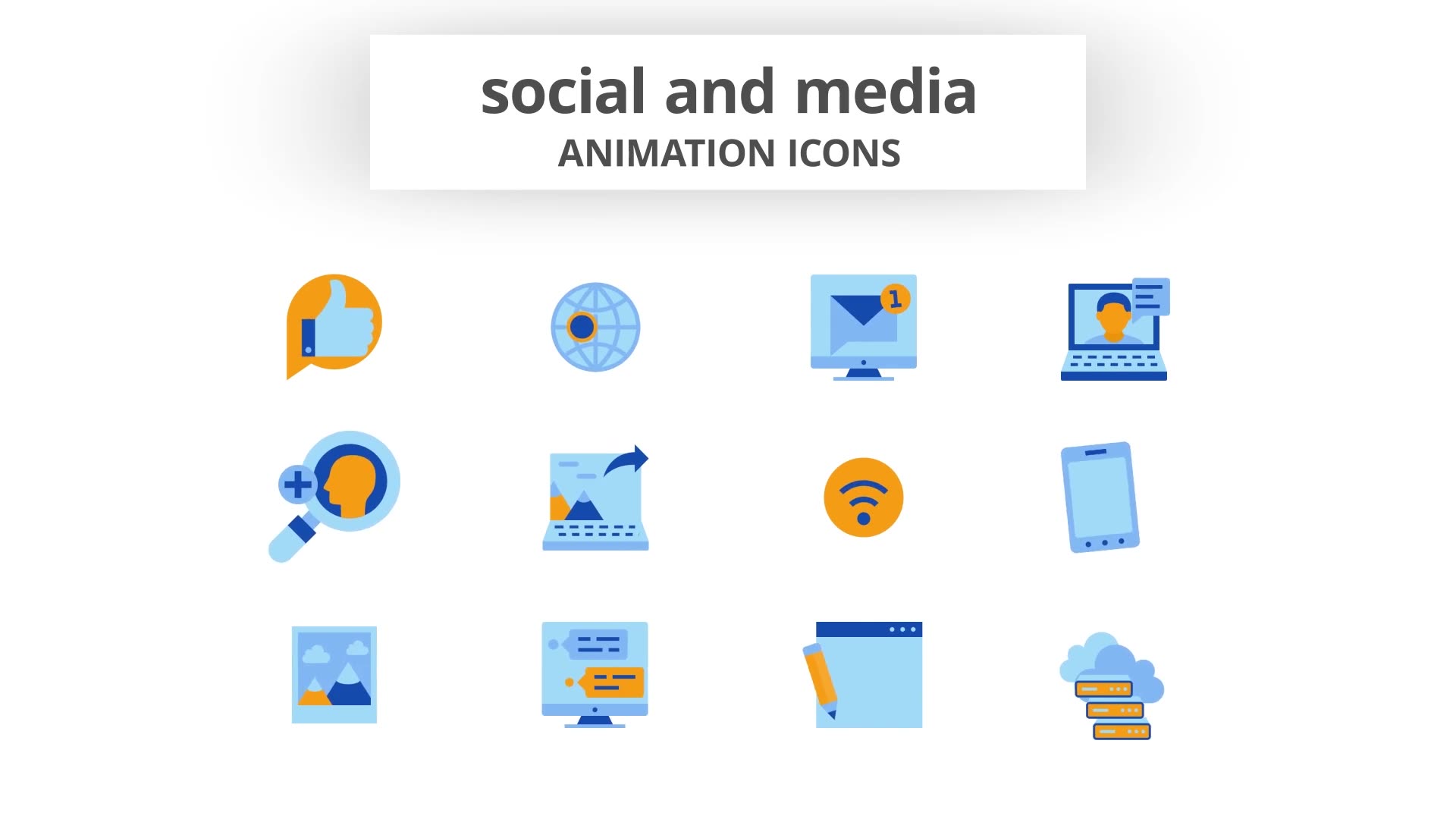 Social & Media Animation Icons Videohive 28168472 After Effects Image 7