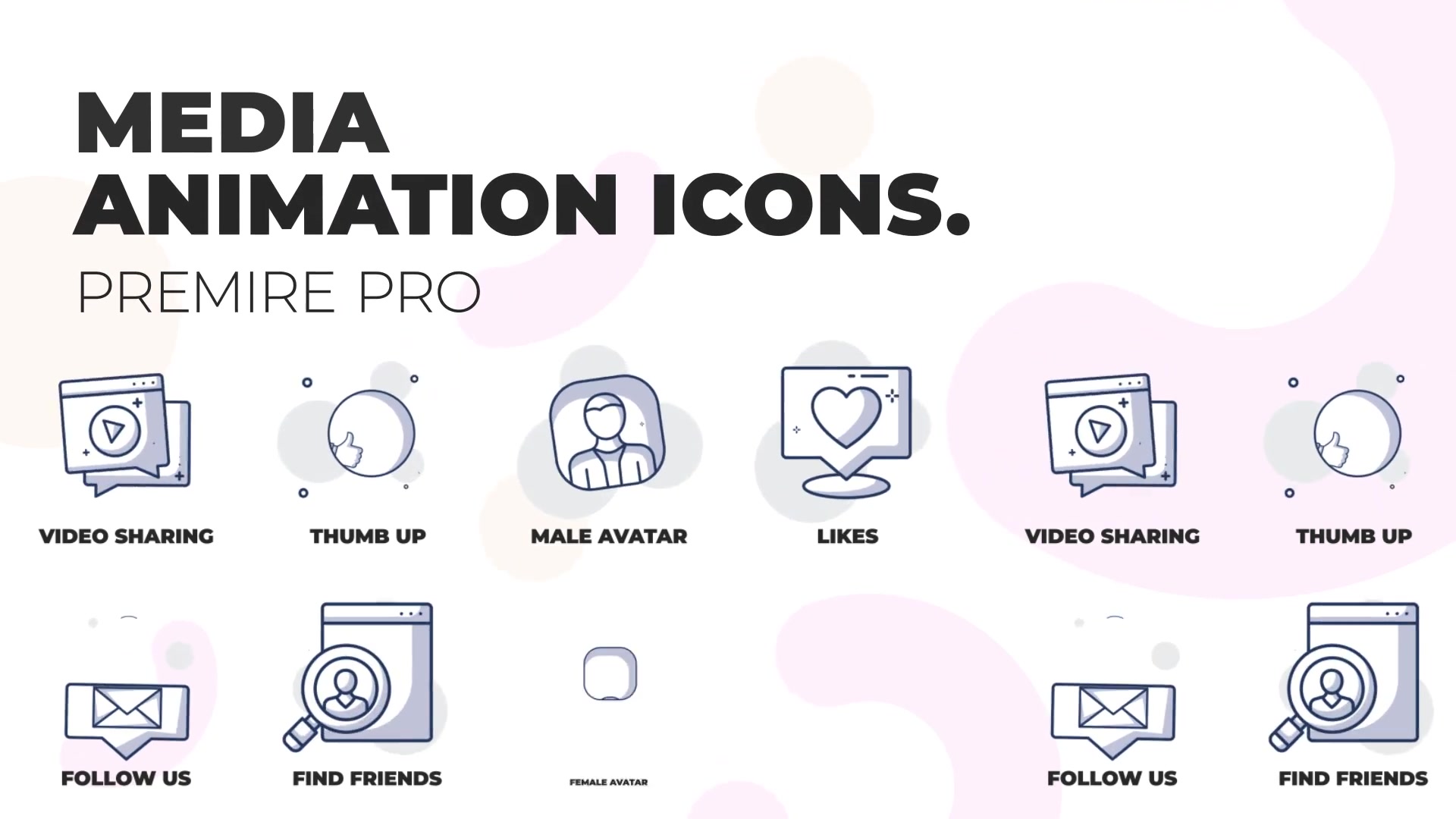 Social media Animation Icons (MOGRT) Videohive 36441179 Premiere Pro Image 2