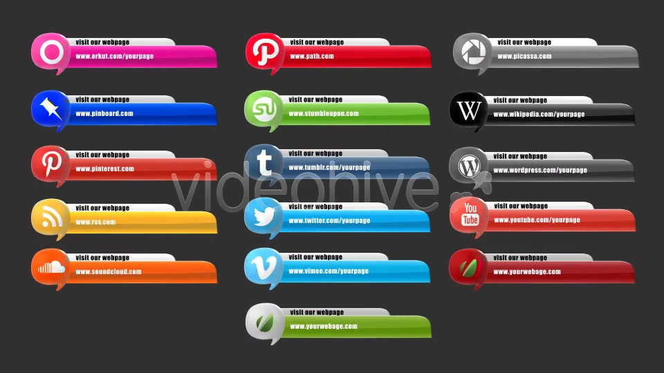 Social Media Baloons Lower Third Pack (Set of 29) - Download Videohive 3235667